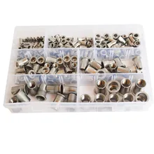 Rivet Nut Metric Threaded Rivnut Nutsert Insert Blind Rivetnuts 304Stainless Steel Set Assortment Kit M3 M4 M5 M6 M8 M10 M12 metric thread m3 m4 m5 m6 m8 m10 m12 304 stainless steel blind insert rivet nut rivnut brand new