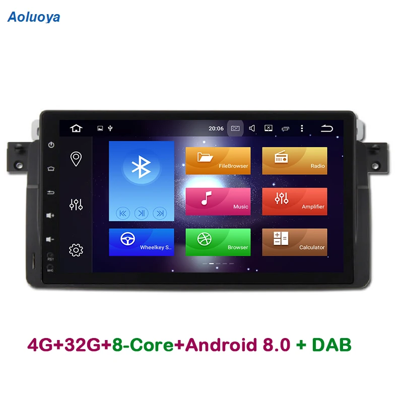 Aoluoya 4 Гб ОЗУ Восьмиядерный Android 8 0 автомобильный DVD GPS плеер для BWM 3 серии E46 M3 1998-2006