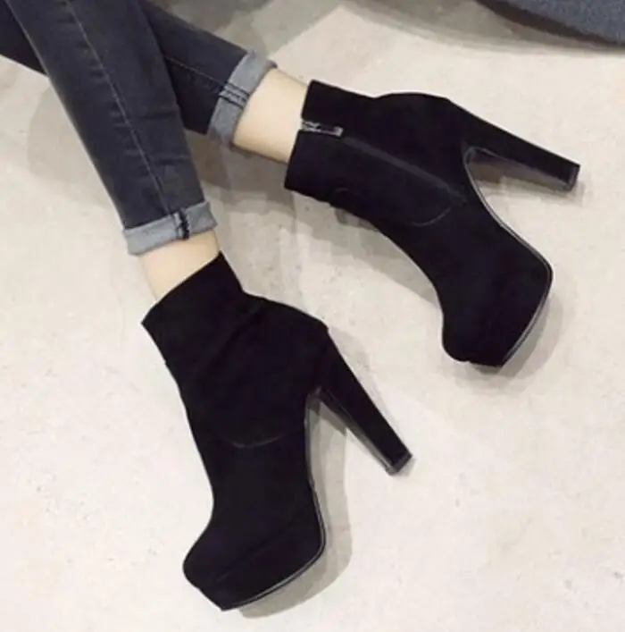 Chaussure Femme/Женская обувь Женские туфли лодочки Зимние женские ботильоны на высоком