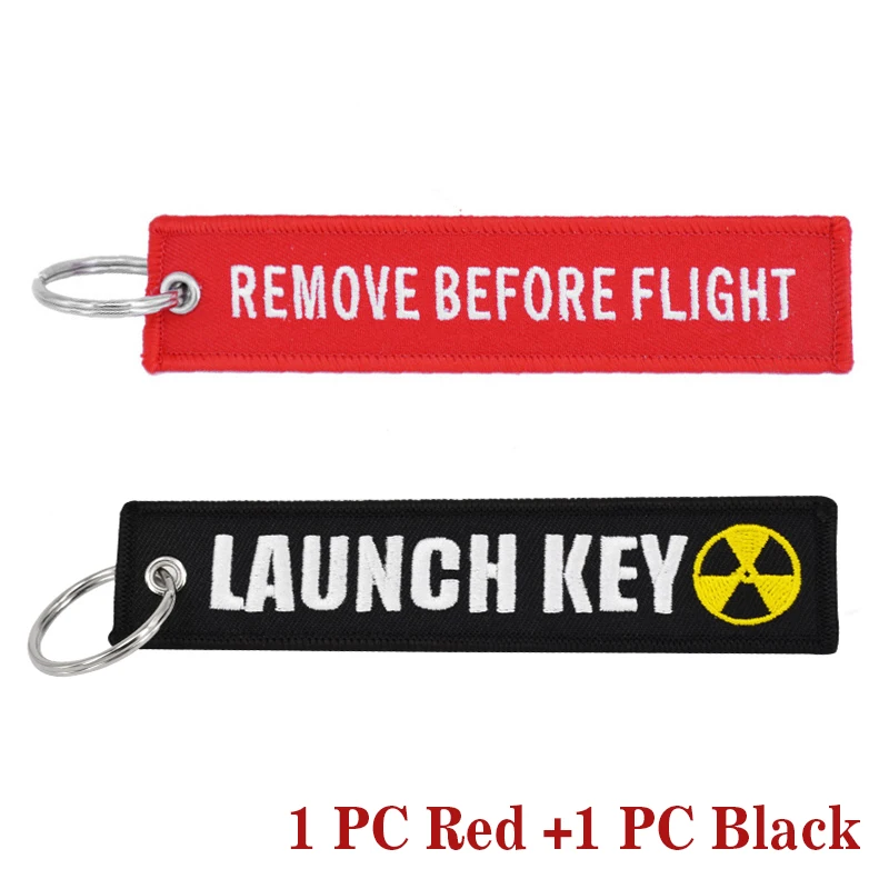 New Fashion Nuclear Launch Key Chain Bijoux Keychain for Motorcycles and Cars Gifts Tag Embroidery Key Fobs OEM Keychain Bijoux 2