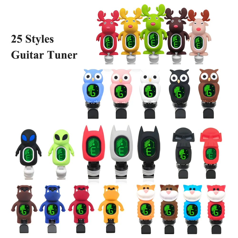

Cute Cartoon Reindeer Clip-On Tuner LCD Display for Guitar Chromatic Bass Ukulele Violin