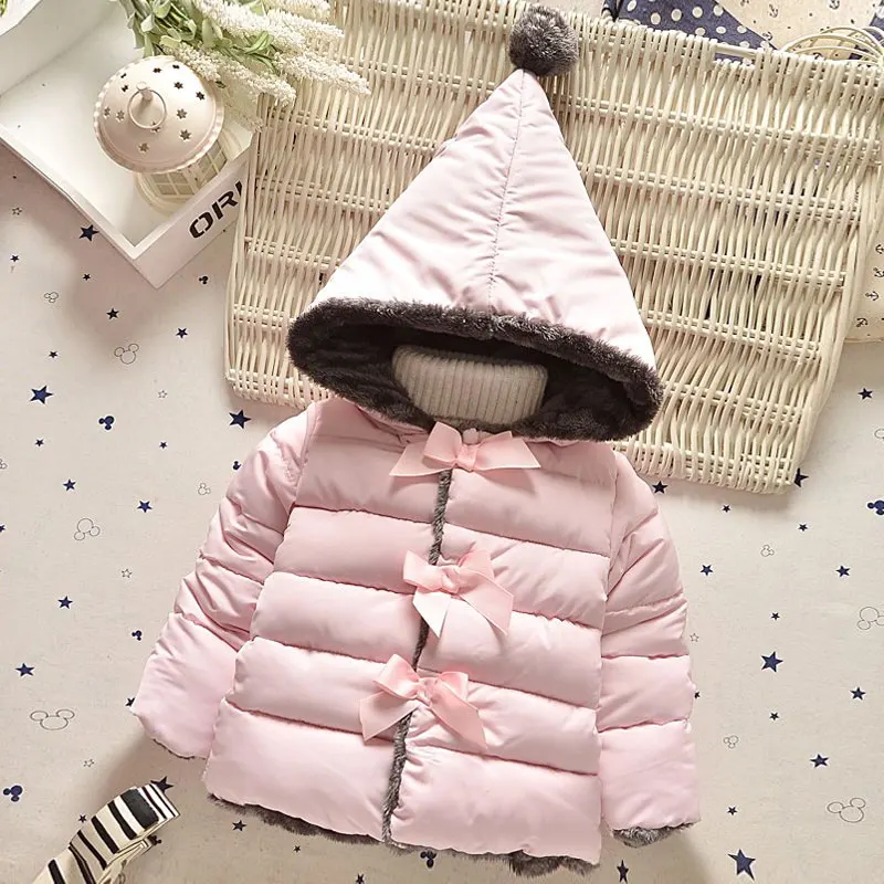 Winter 2017 girls baby clothes outfit cotton jacket outerwear coats for baby clothing jacket infant girl brand hooded coat parka