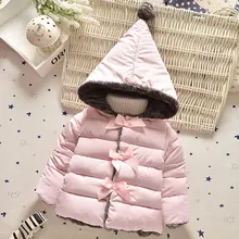 Зима девушки одежда для малышей наряд Хлопчатобумажная Куртка куртки для одежда для малышей куртка для маленьких девочек брендовая куртка с капюшоном парка