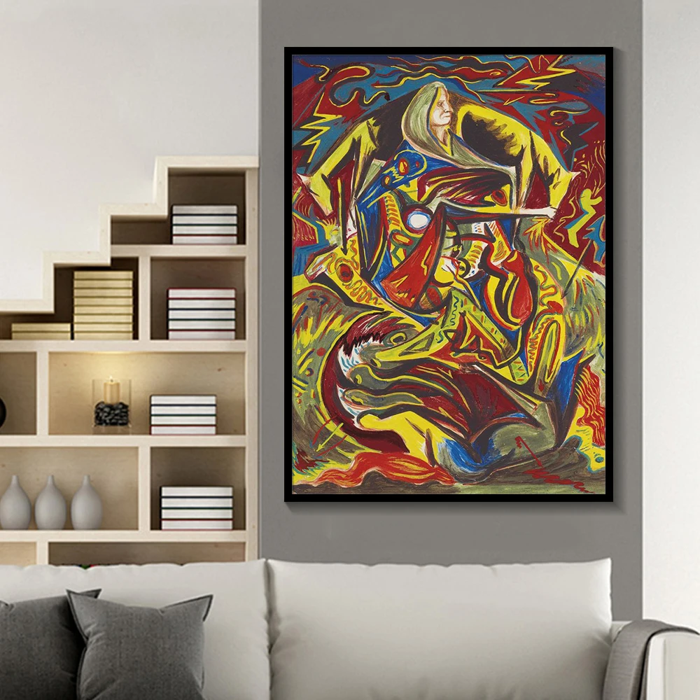 

Modern Pop Graffiti Wall Art Canvas Painting Abstract Colorful Posters And Prints Home Decoration Wall Pictures