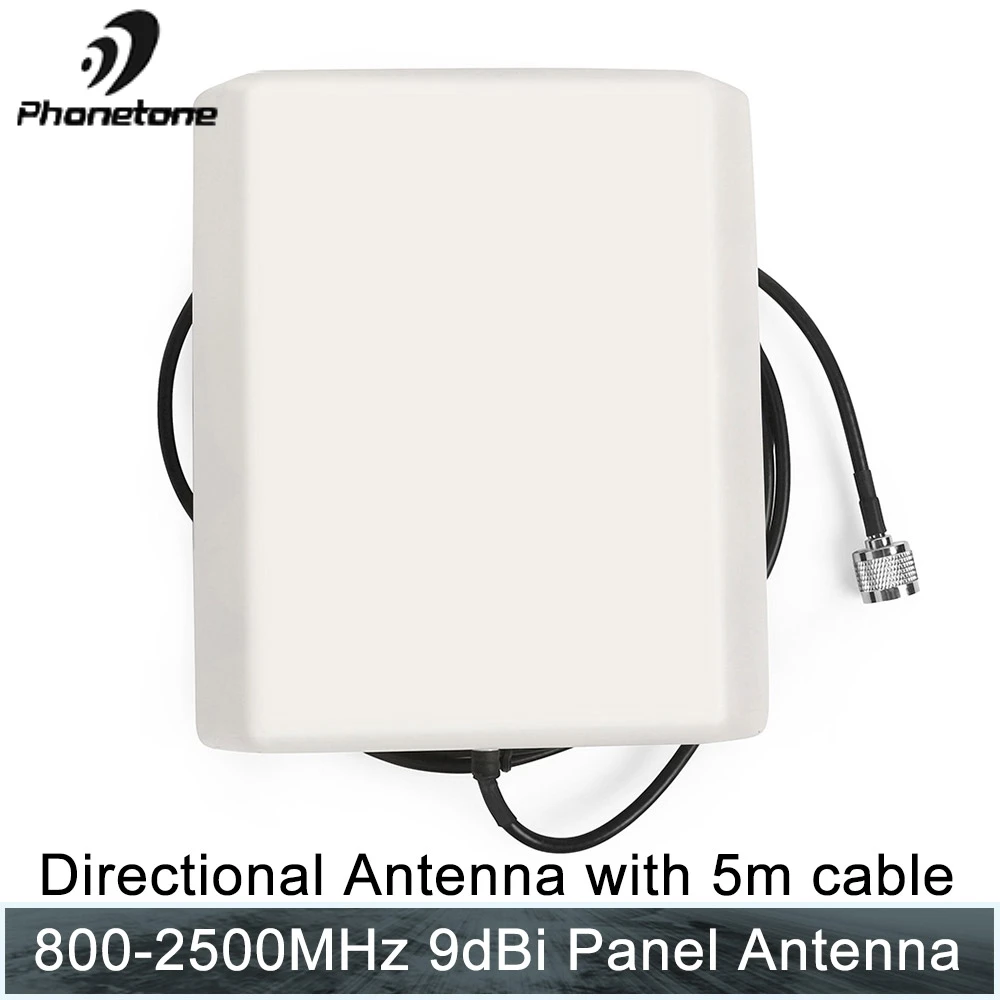 Комнатная Направленная панельная антенна 800 2500 МГц 9dBi GSM Lte с кабелем 5 м штекерным