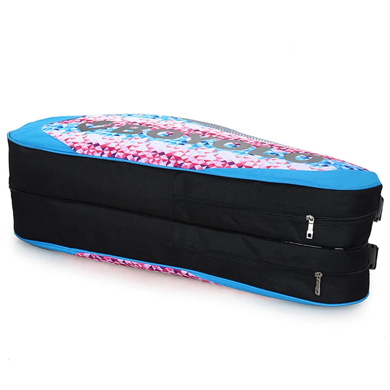 2019 Quality Tennis Racket Bag 9Pcs Large Badminton Bags For Training PU Shoulder Racquet Sport Bags with Double Shoes Pocket