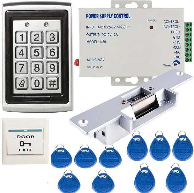 SmartYIBA металлическая водонепроницаемая система контроля допуска к двери+ 10 шт. RFID ключи открывалка ворот макс до 2000 пользователей пароль дверной замок комплекты