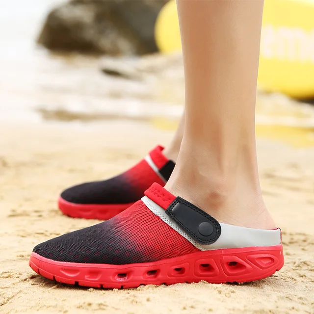 Luxury Brand 2017 Men's Slippers Summer Slip on Male Beach Massage