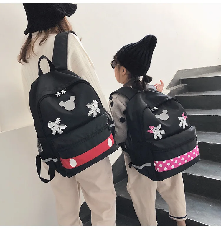 Рюкзак с Микки и Минни Маус, женская сумка на молнии для женщин,, большие рюкзаки для девочек-подростков, школьная сумка, женская сумка на плечо, Mochila Feminina