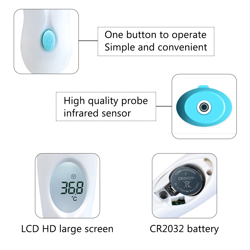Инфракрасный термометр тела Лоб тела термометр бесконтактный термометр функция Ребенок Взрослый Цифровой термометр измерение