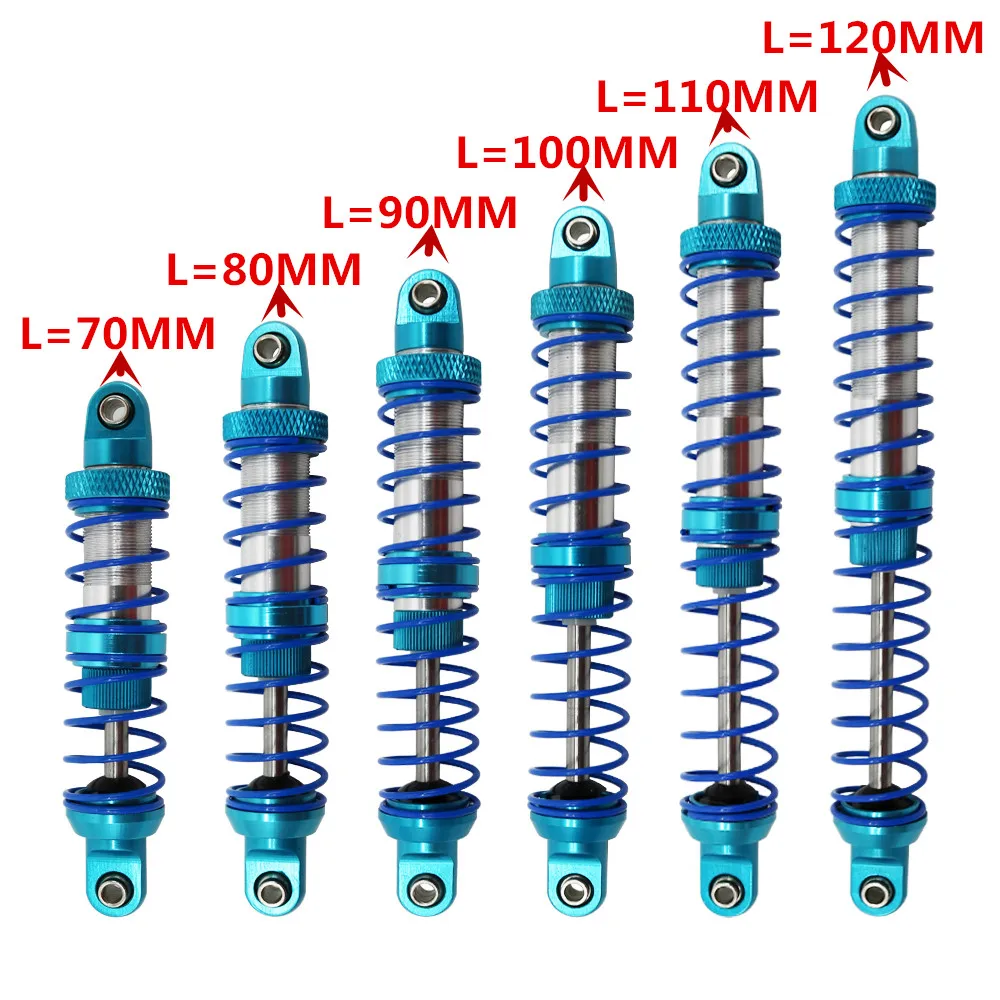

2PCS 4PCS Metal Shock Absorber Damper 70 80 90 100 110 120 Oil Adjustable for 1/10 RC Crawler Axial SCX10 Tamiya CC01 TRX-4