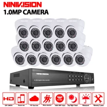 AHD-NH 1080N 16CH DVR Kit CCTV Sistema de Vídeo 16×720 P 1.0MP Indoor Câmera de Segurança Ao Ar Livre Câmera de 16 canais Sistema de vigilância