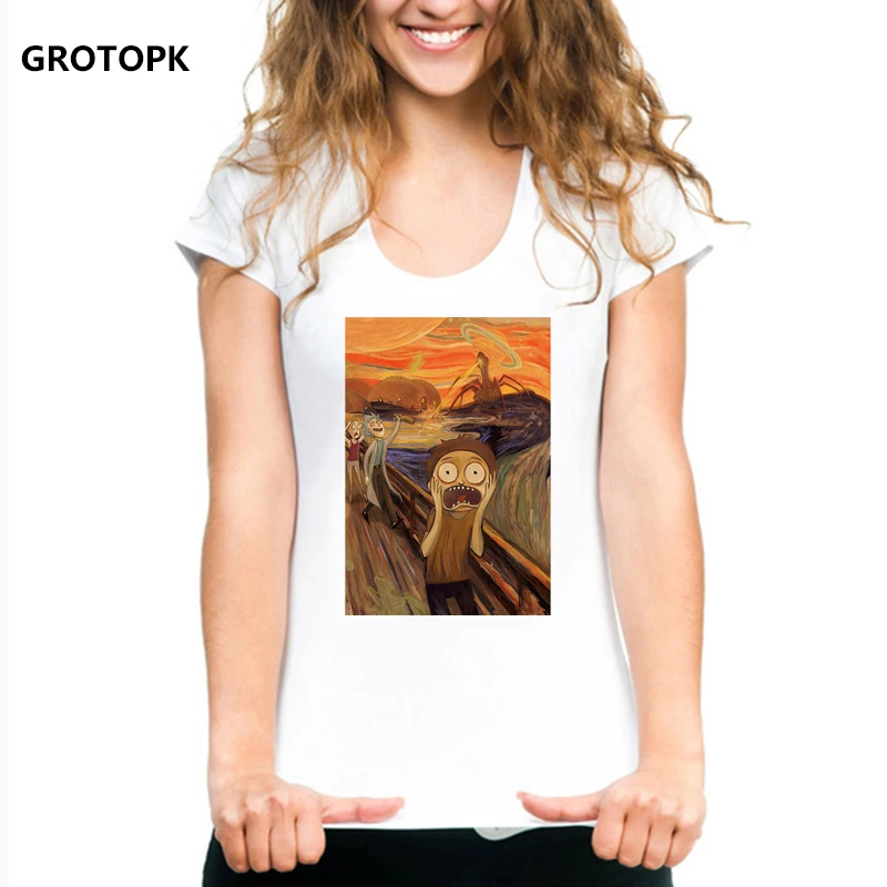 

Rick and Morty Harajuku Casual T-shirts Women Clothes 2019 Short Sleeve TShirt Summer Streetwear Tops Tee Shirt Female T-shirt