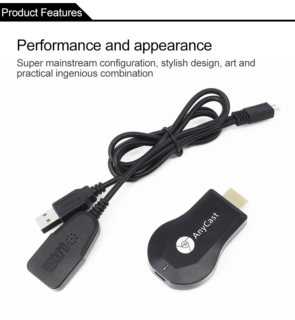 AnyCast M4 Plus Wireless WiFi Display Dongle Receiver 1080P HD Interface TV Stick DLNA Airplay Miracast for Smart Phones Tablet (4)