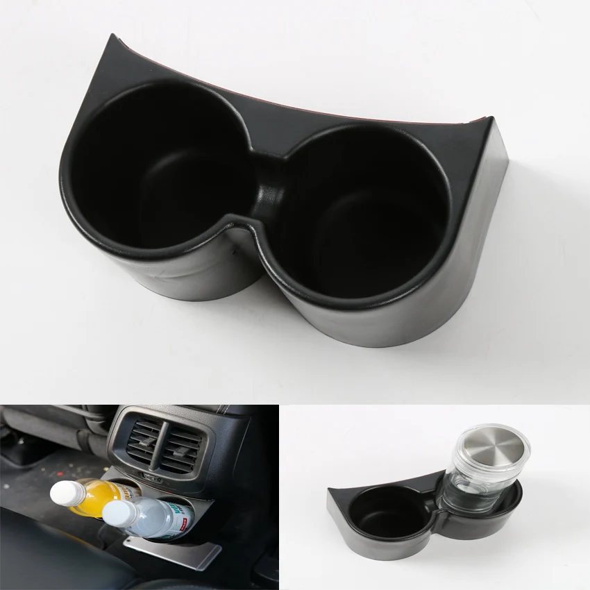 ABS Rear Seat Armrest Drinks Holders Water Cup Holder Plate Cover Trim