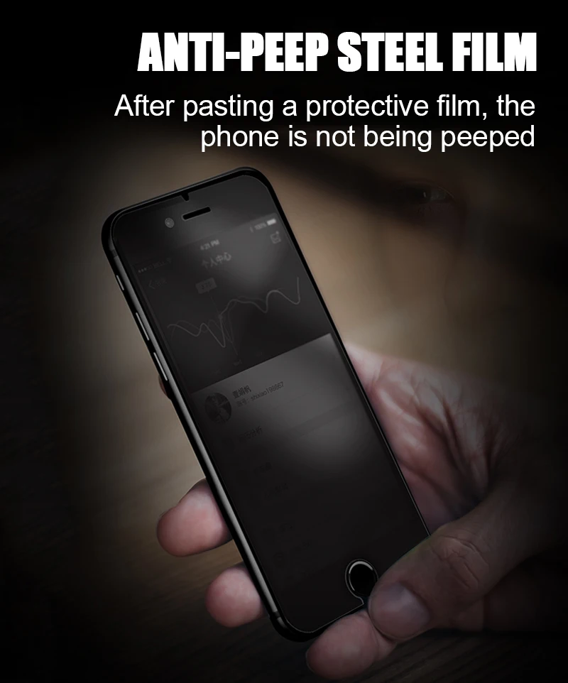 TOMKAS Privacy Glass For iPhone 5 5S 5C Screen Protector Anti-peeping For iPhone 8 7 6 6S Plus 5 5C 5S 4 4S Screen Protector