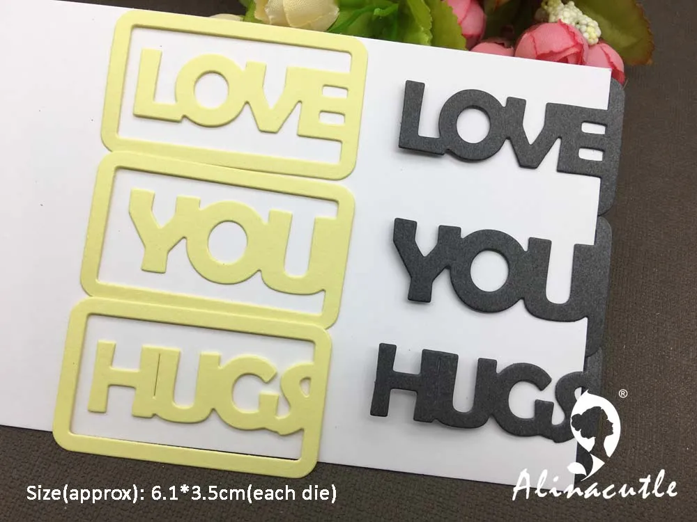 Металлические Вырубные штампы alinacraft love you hugs закладки-бирки для скрапбукинга