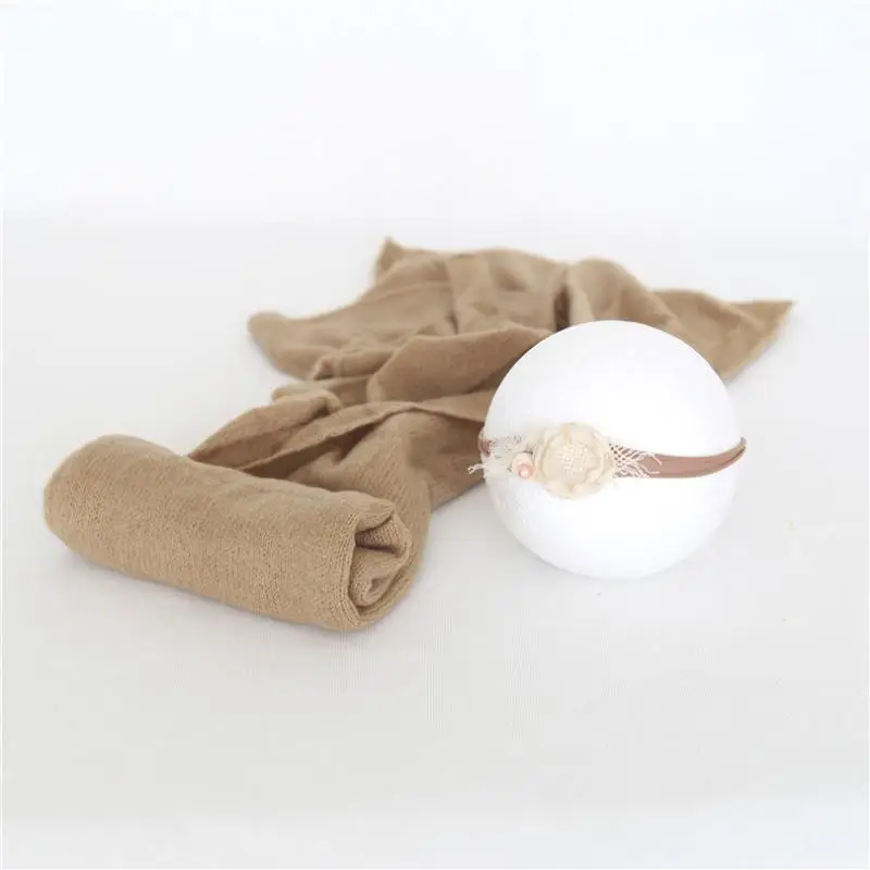 Винтажный коричневый комплект для маленьких мальчиков, повязка и повязка на голову, повязка для новорожденного, корзина, слойная пеленки для новорожденного, реквизит для фотосъемки