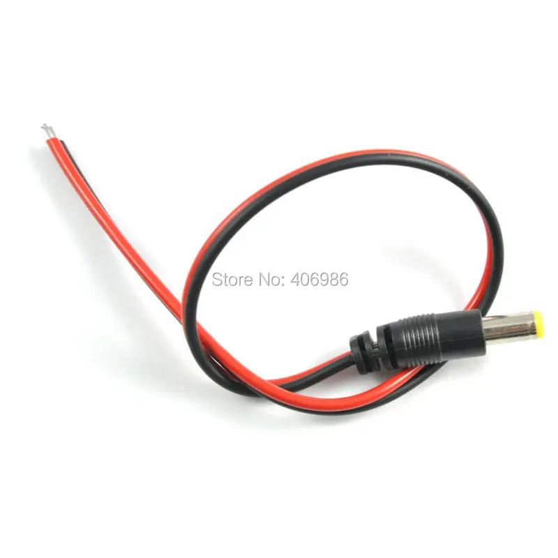10pcs lot Monitoring Red and Black Wire Power Cord DC 12V Male Line Cable FZ1099