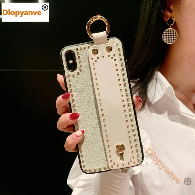 Модный портативный кожаный чехол для телефона для IPhone 11, 11Pro, X, XR, Max, 6, 6 S, 7, 8 Plus, чехол на запястье, защитный чехол для девочек, подарок