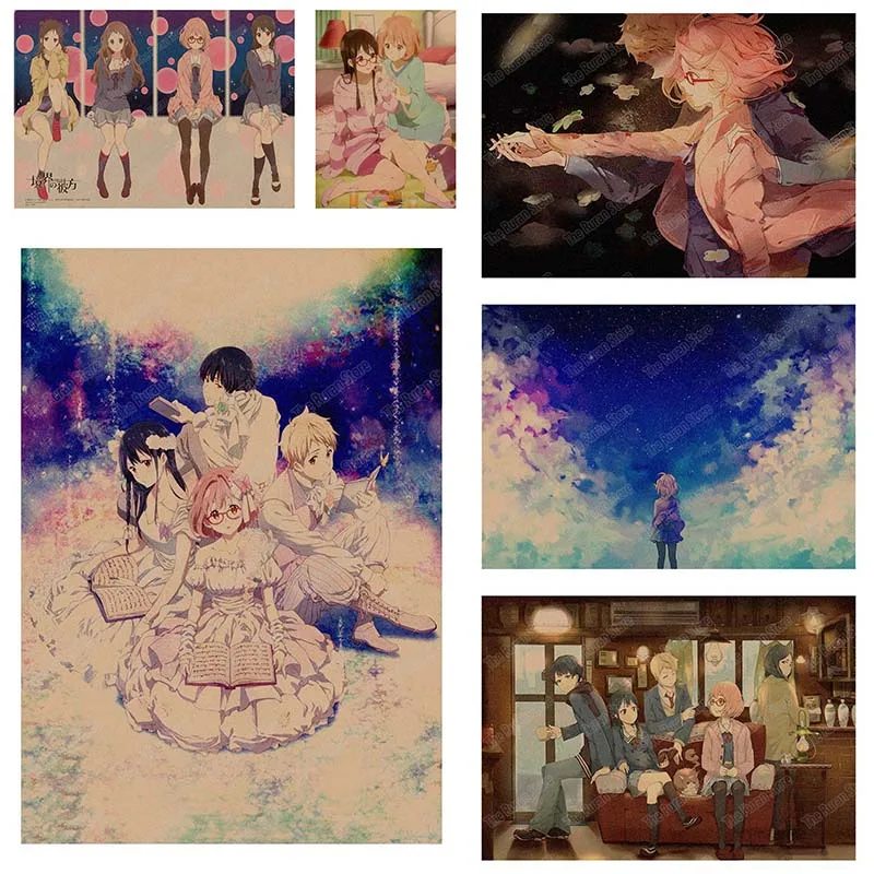 

kyokai no kanata Kuriyama Mirai wall sticker kraft poster stickers Japanese Anime