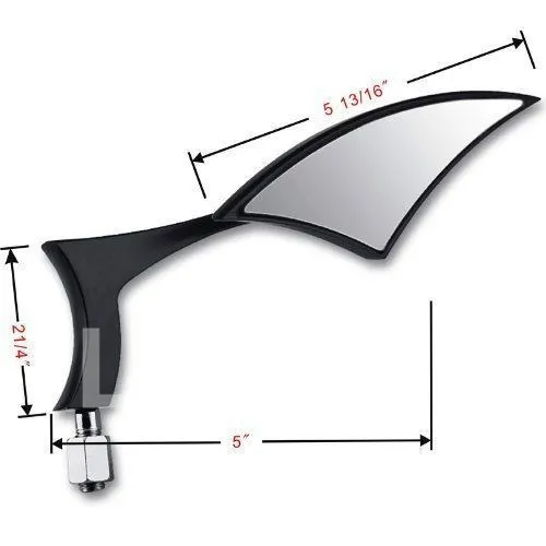 Универсальный Черный Копье мотоцикл круизер кастом заднего вида мини-зеркала 8 мм 10 мм