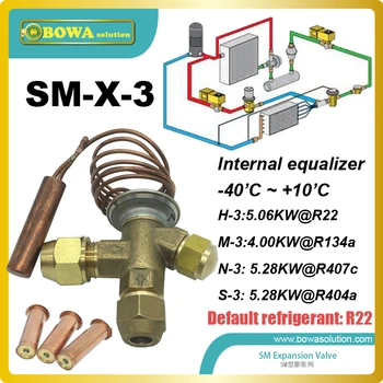 

1.5HP Interchangeable expansion valve are able to withstand the effects that normally occur with hot gas defrosting in R450 unit