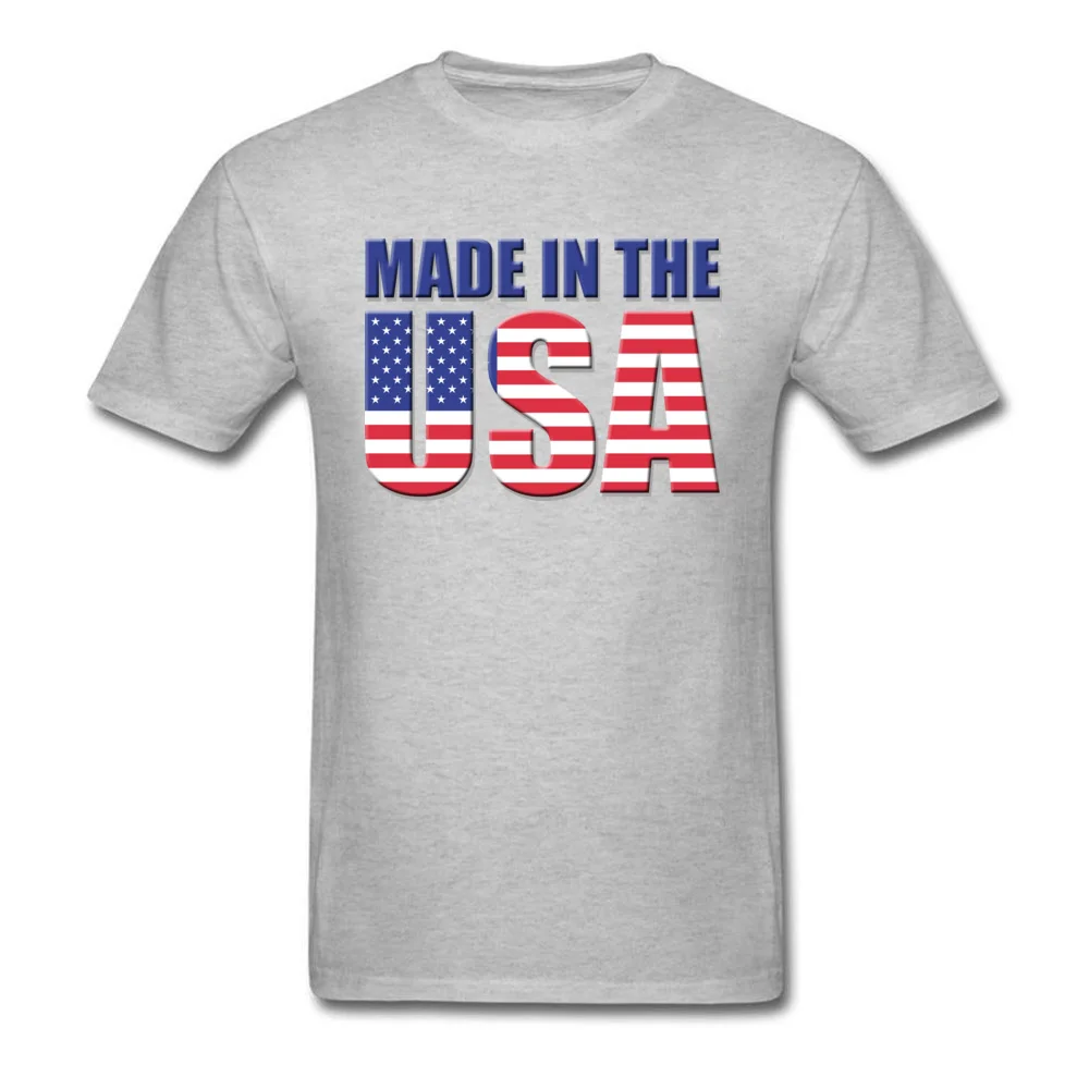 Design Fashion Men Top T-shirts Crew Neck Short Sleeve All Cotton Tops Shirts Normal T Shirt Top Quality Made In The USA PatriotIndependence Day grey