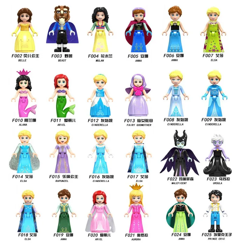 

8Pcs Fairy Tale Princess Girl Model Building Doll Figures Bricks Blocks Kid Friends Children Toys Compatible With Legoed Friends
