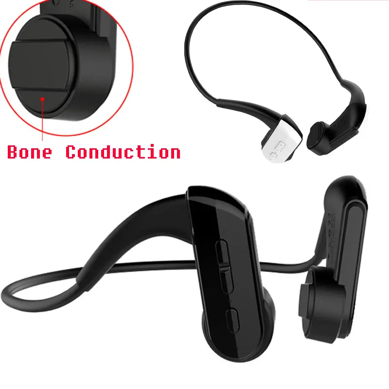 Bone Conduction Bluetooth Headphone Wireless Headphones Mic IP67 Waterproof Stereo Music Headset BT4.1 Sport Wireless Earphone original new bluetooth headset hat wireless sport bluetooth headphone music player earphone cap black white red blue