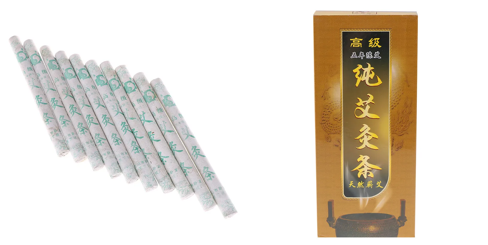 10Pcs Pure Moxa Stick Top Grade Five Years Of NanYang Moxa Stick Moxibustion Rollers Bars Navel Smoked Therapy
