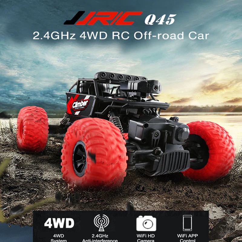 

JJRC Q45 1/18 2.4G 4WD 8KM/H Off-Road Vehicle Remote Control Cars RC Car Blue Red W/ Dual Control Mode & Camer VS Wltoys