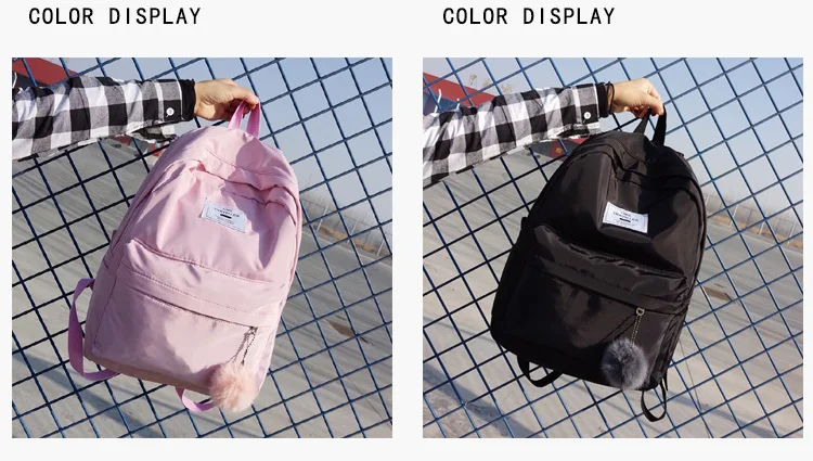 Fashion Women Travel Backpack High Quality Waterproof Nylon School Backpack Pretty Style Girls School Bag Backpack Mochila Sac