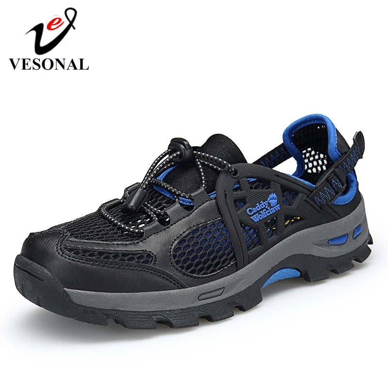 

VESONAL Brand 2019 Summer Breathable Mesh Men Shoes Loafers Lightweigh Casual Comfortable Waterproof Male Sneakers Footwear a913