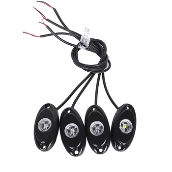 

4Pcs Led Rock Lights 9W car decrative light for 4X4 Off Road Jeep Wrangler Jk Lada Car-styling Parking Boating SUV ATV Rock Lamp