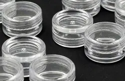 (10 шт./лот) Акция 3 г прозрачный Пластик jar, 3 мл Clear Пластик горшок, пустые косметические контейнеры