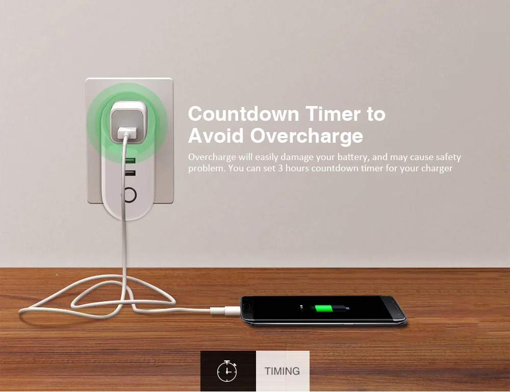 WiFi Smart Plug Remote Control Socket Work for Amazon Alexa / Google Home