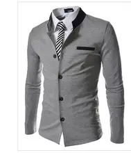 Модный Бренд мужская заклинание цвет Воротник Slim Fit Blazer Костюмы (без Рубашки и Галстук) (Азиатский Размер)