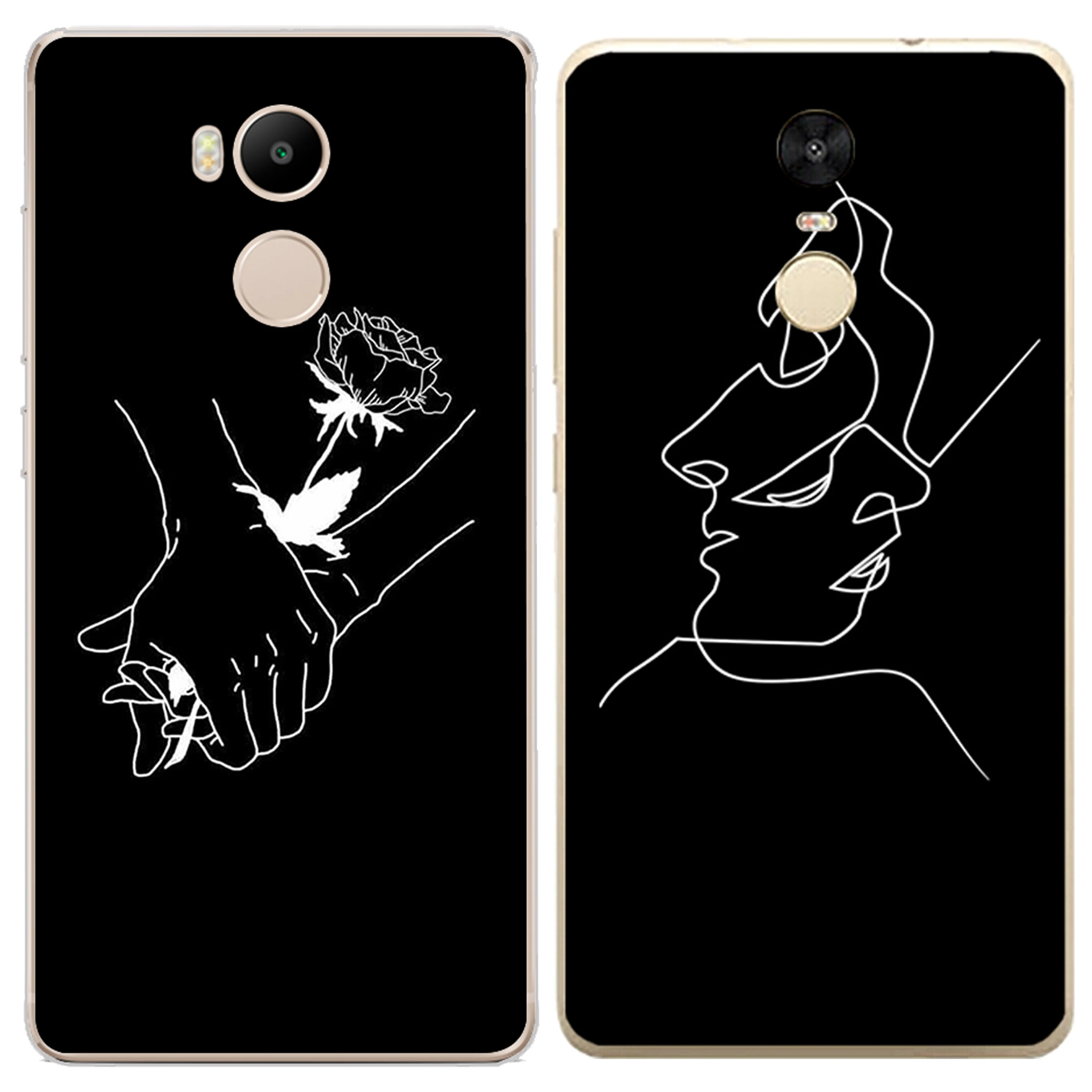 Star Wars white shirts colored dresses and sunglasses Case For Case Phone TPU Body Art Transparent Hand Rose Phone For Xiaomi Redmi 3 3S 4A 4X