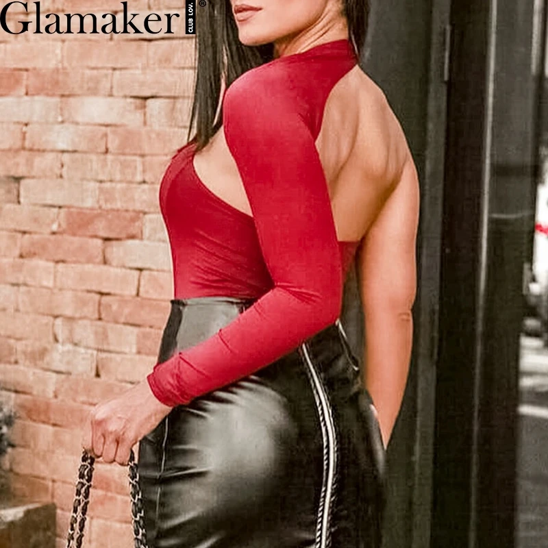 Glamaker مثير واحد الكتف عارية الذراعين ارتداءها النساء bodycon الجوف خارج طويل كم ارتداءها الربيع الأسود femel حزب نادي السروال القصير Glamaker مثير واحد الكتف عارية الذراعين ارتداءها النساء bodycon الجوف خارج طويل كم ارتداءها الربيع الأسود femel حزب نادي السروال القصير