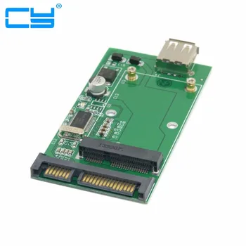 

Combo mSATA Solid State Disk SSD to SATA 22pin & USB 2.0 Hard for Disk Case Enclosure PCBA