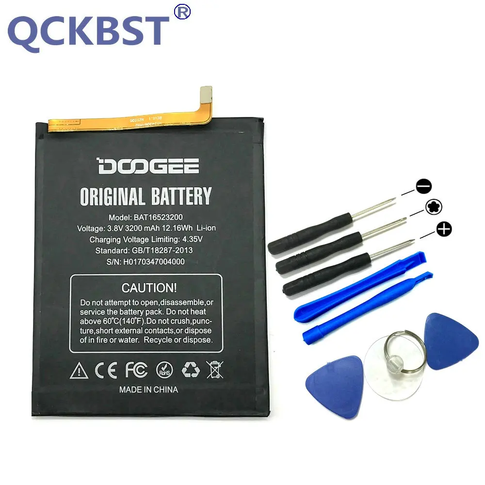 

QCKBST For DOOGEE Y6 Y6C Y6 piano 5.5inch Cell Phone 3200mAh Original Replacement Batteries & Repair Tools In stock