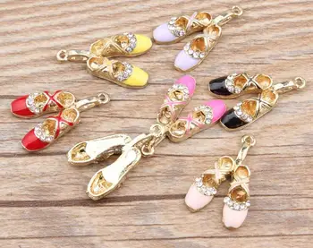 

100Pcs mixed Ballet shoes pendant DIY Jewelry acces sories of necklace bracelet QQ259