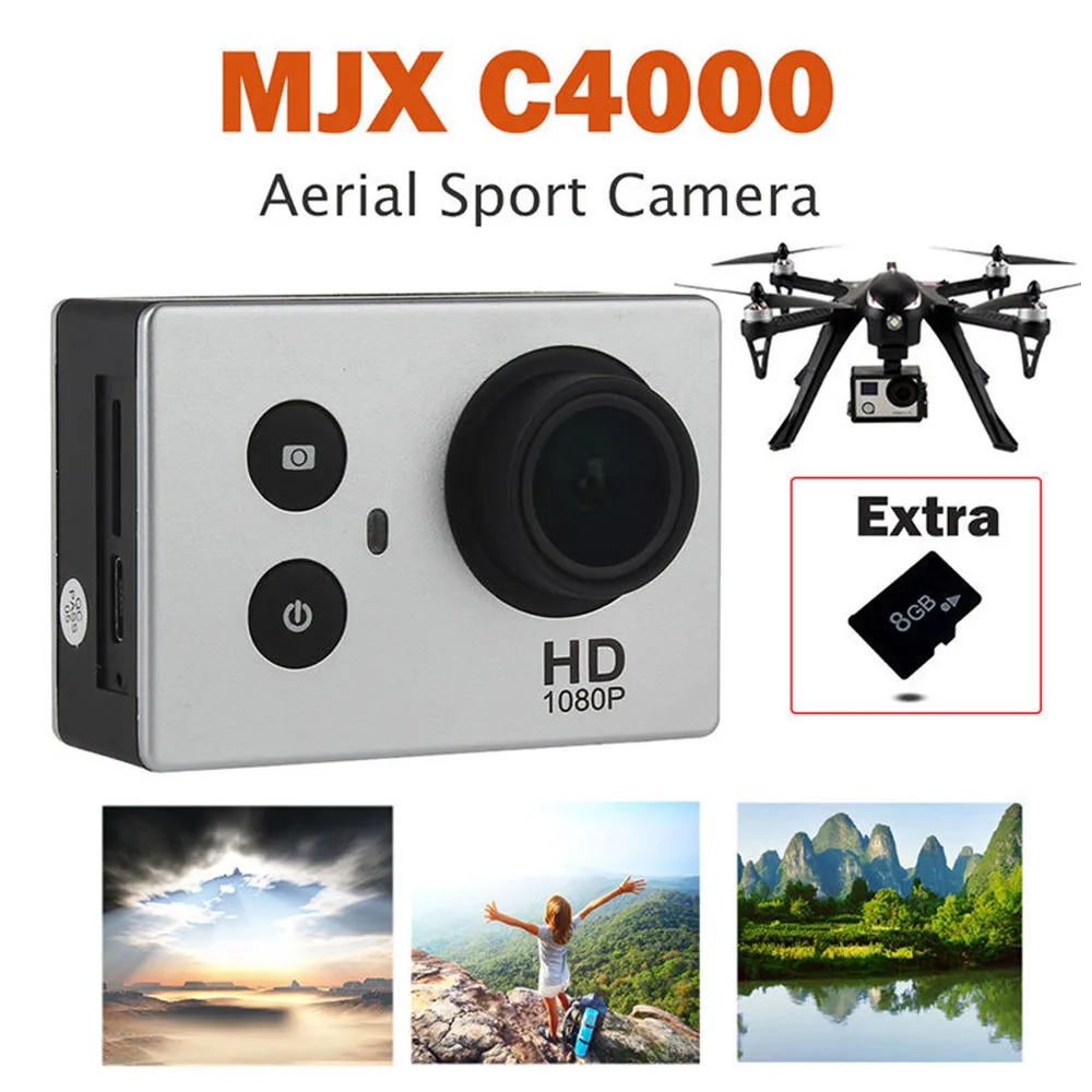 Оригинальный MJX C4000 1080 P 8MP 120 объектив воздушных спортивные FPV системы Камера с 8 ГБ