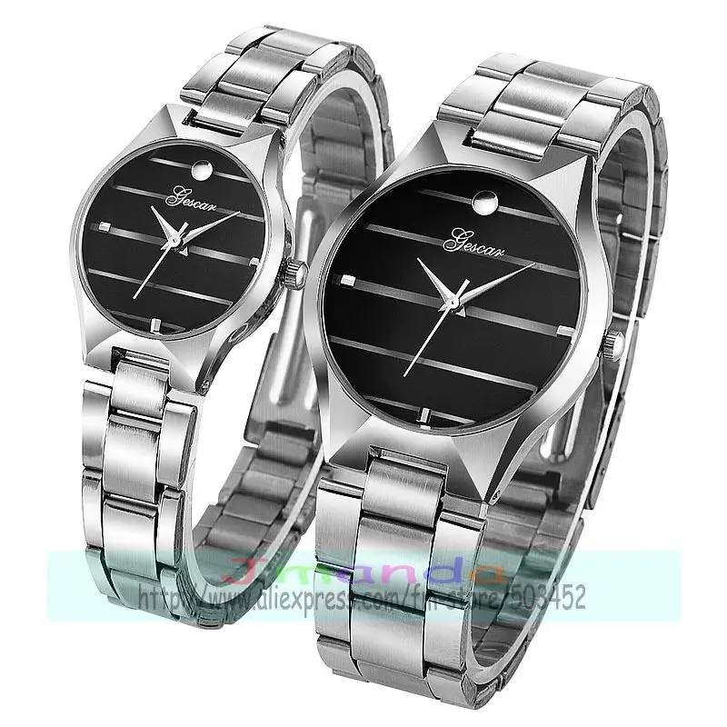 100 шт./лот gescar 8582 Одноточечные кварцевые часы из стали Love wrap повседневные парные