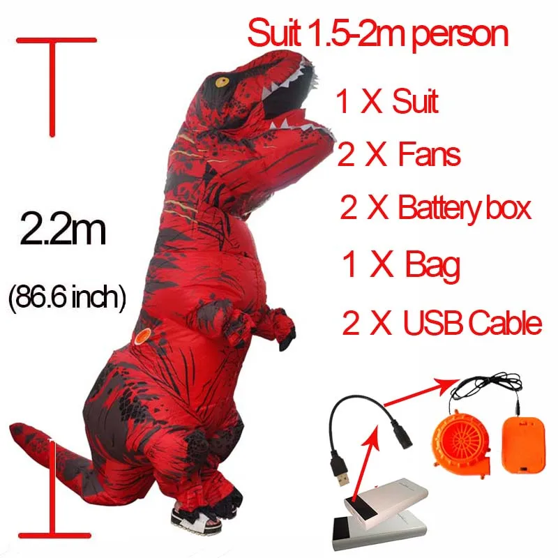 Purim Adult Men Inflatable Dinosaur Costume For Boys New Year Wonder Woman Dinosaur Rider Mascotte Fancy Dress t rex Costume (3)