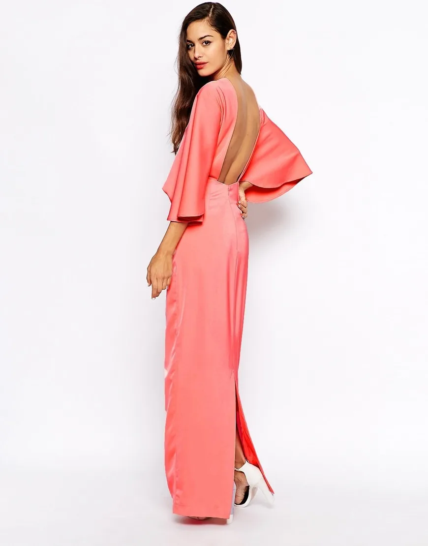 kimono sleeve evening gown
