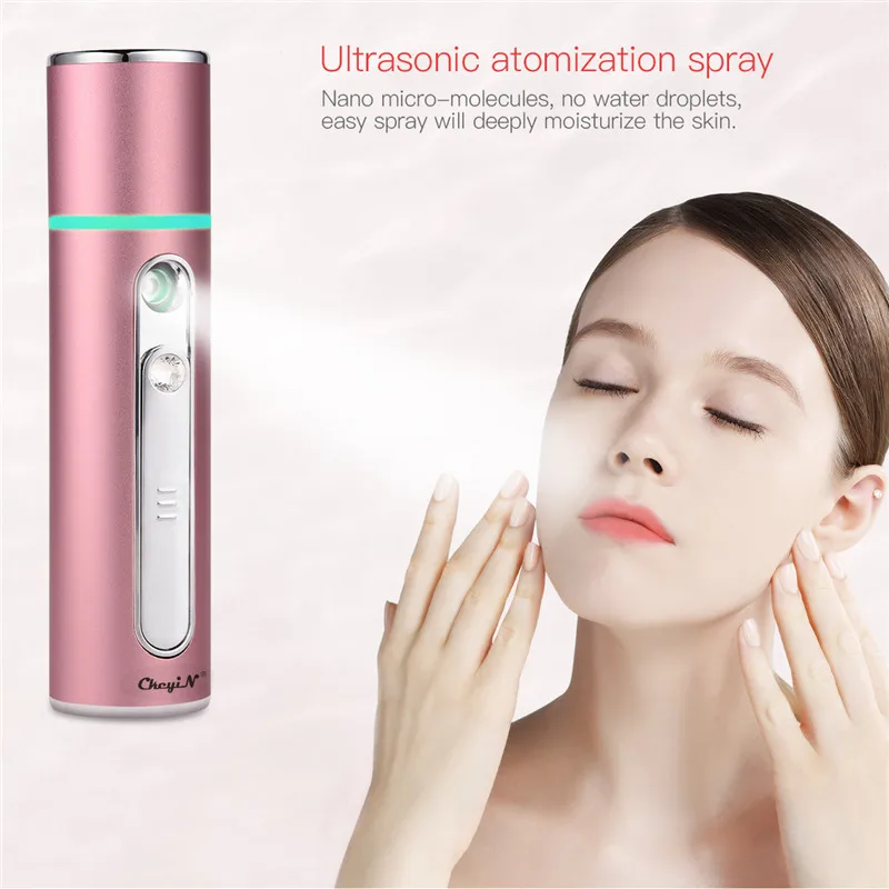 

Mist Sprayer Facial Mister Atomization Rechargeable Cool Face Humidifier Nano Handy Facial Steamers USB Charge Skin Care 34