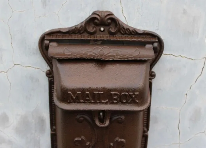 Рельефная Отделка Декор бронзовый чугунный почтовый ящик садовый декоративный настенный почтовый ящик высокого качества Настенный почтовый ящик
