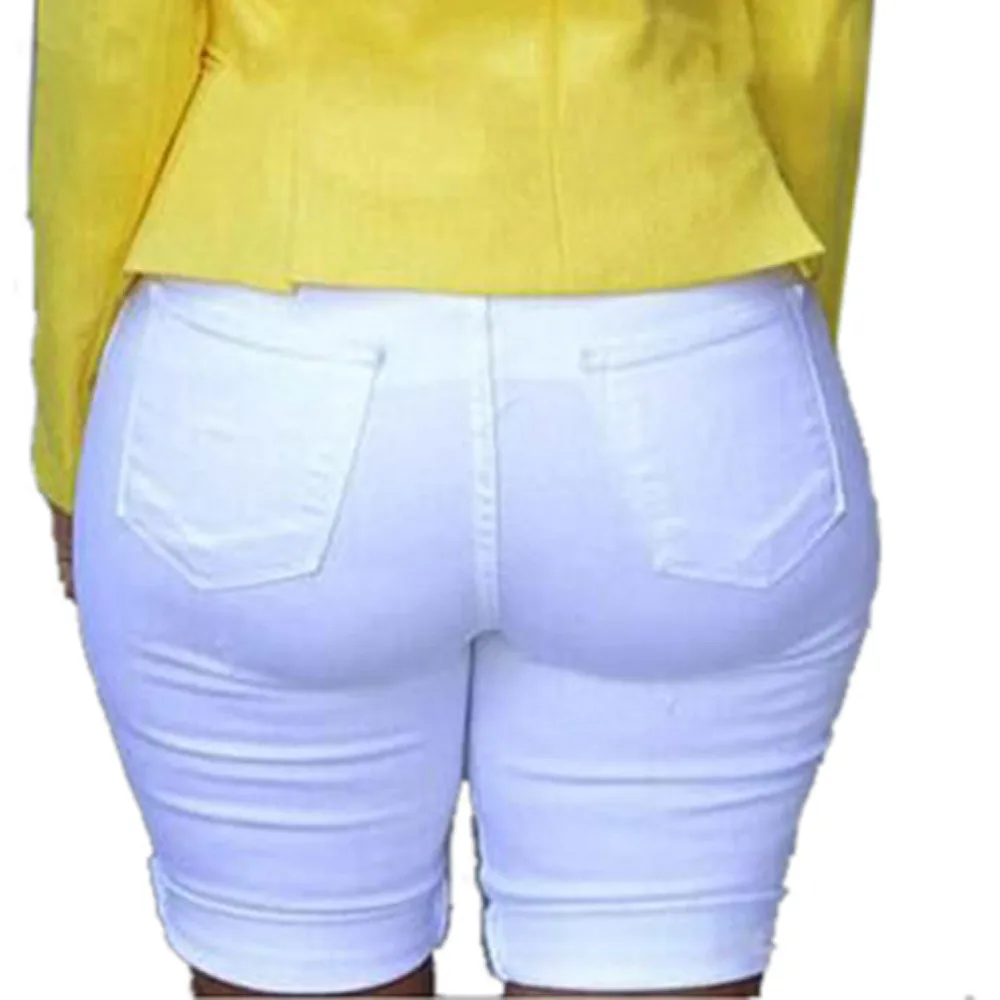Женские шорты сексуальные эластичные рваные Короткие штаны с дырками джинсовые шорты рваные джинсы pantalones vaqueeros cortos mujer# XB25